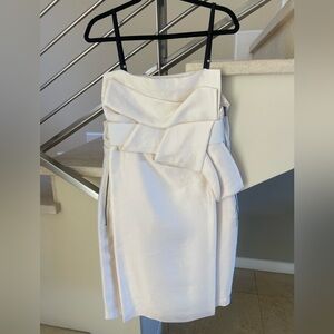 Vintage LANVIN very rare Elegant Cream Strapless Dress